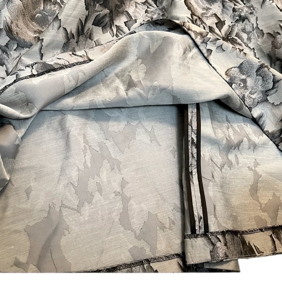 ADDITION ELLE - Love & Legend Grey & Black Rose Floral Printed Mid Length Skirt - Picture 7 of 14